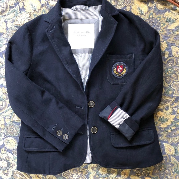 Abercrombie & Fitch Preppy Navy Wool Blazer - Picture 3 of 8